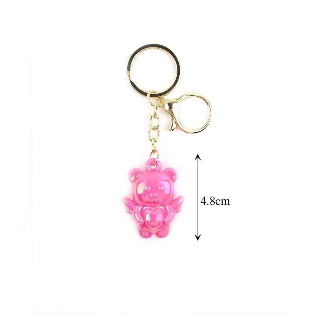 Crystal Angel Bear Keychain - Cute Decorative Charm for Bags and Keys (12 Pack) KBC-0730