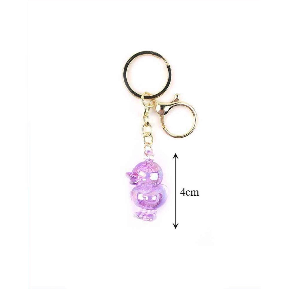 Crystal Duck Keychain - Assorted Colors, 4cm Acrylic Charm, Bulk 12-Pack (KBC-0739) (KBC-0739)