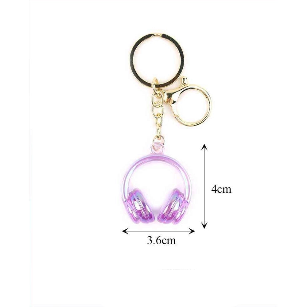 Crystal Headphones Keychain - Cute Miniature Headphone Charm Keyring for Bags & Accessories (KBC-0740)