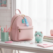 12-Piece Unicorn Crystal Jelly Keychain Set with Holographic Heart Strap – Cute Charm Keyring Party Favors & Wholesale Accessories (KBC-0751)