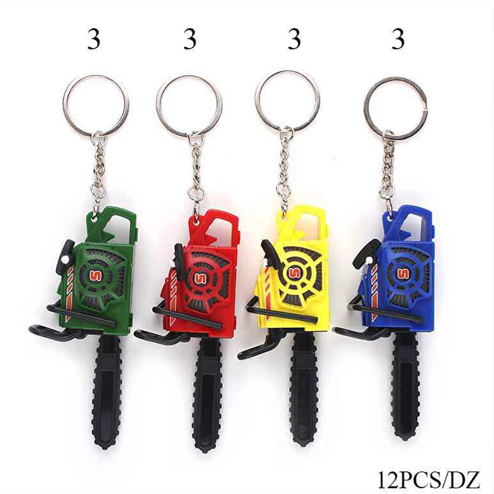 Mini Chainsaw Keychains Bulk – 10cm Novelty Power Tool Key Rings for Men, Kids, Party Favors, Tool Box Charm, Novelty Gag Gifts, Assorted Colors (KBC-0842)