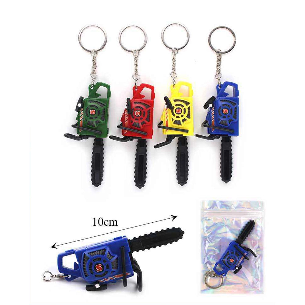 Mini Chainsaw Keychains Bulk – 10cm Novelty Power Tool Key Rings for Men, Kids, Party Favors, Tool Box Charm, Novelty Gag Gifts, Assorted Colors (KBC-0842)