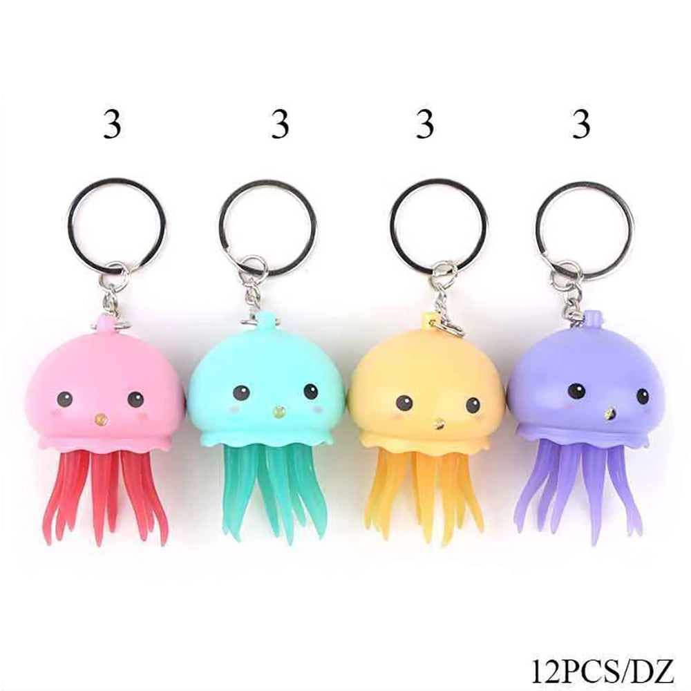 Cute Jellyfish Keychains Bulk Pack – 5cm Kawaii Pastel Ocean Animal Keyrings for Backpacks, Party Favors, Goodie Bags & Gifts (KBC-0853)