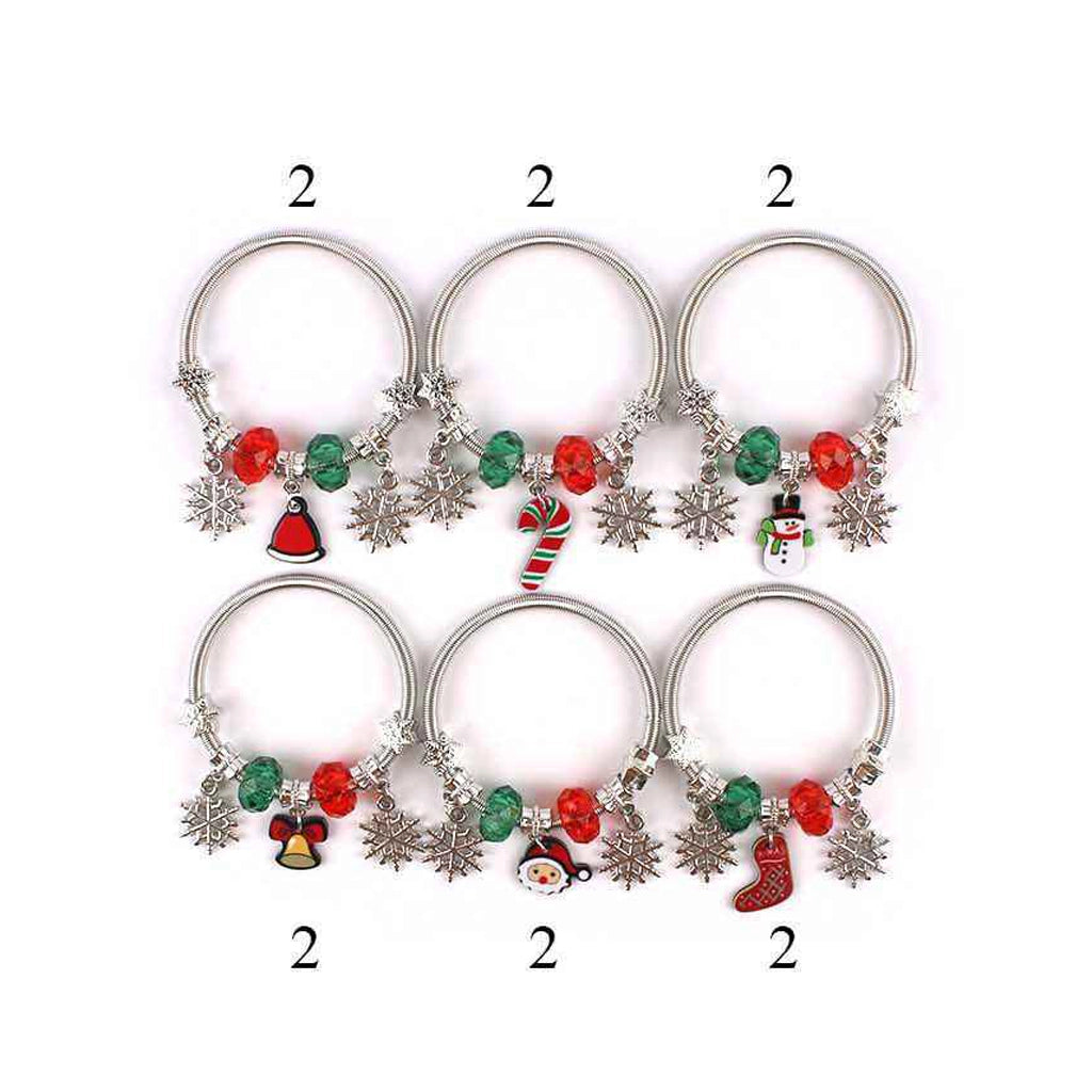 Spread Holiday Cheer with our Festive Christmas Charm Bracelet!