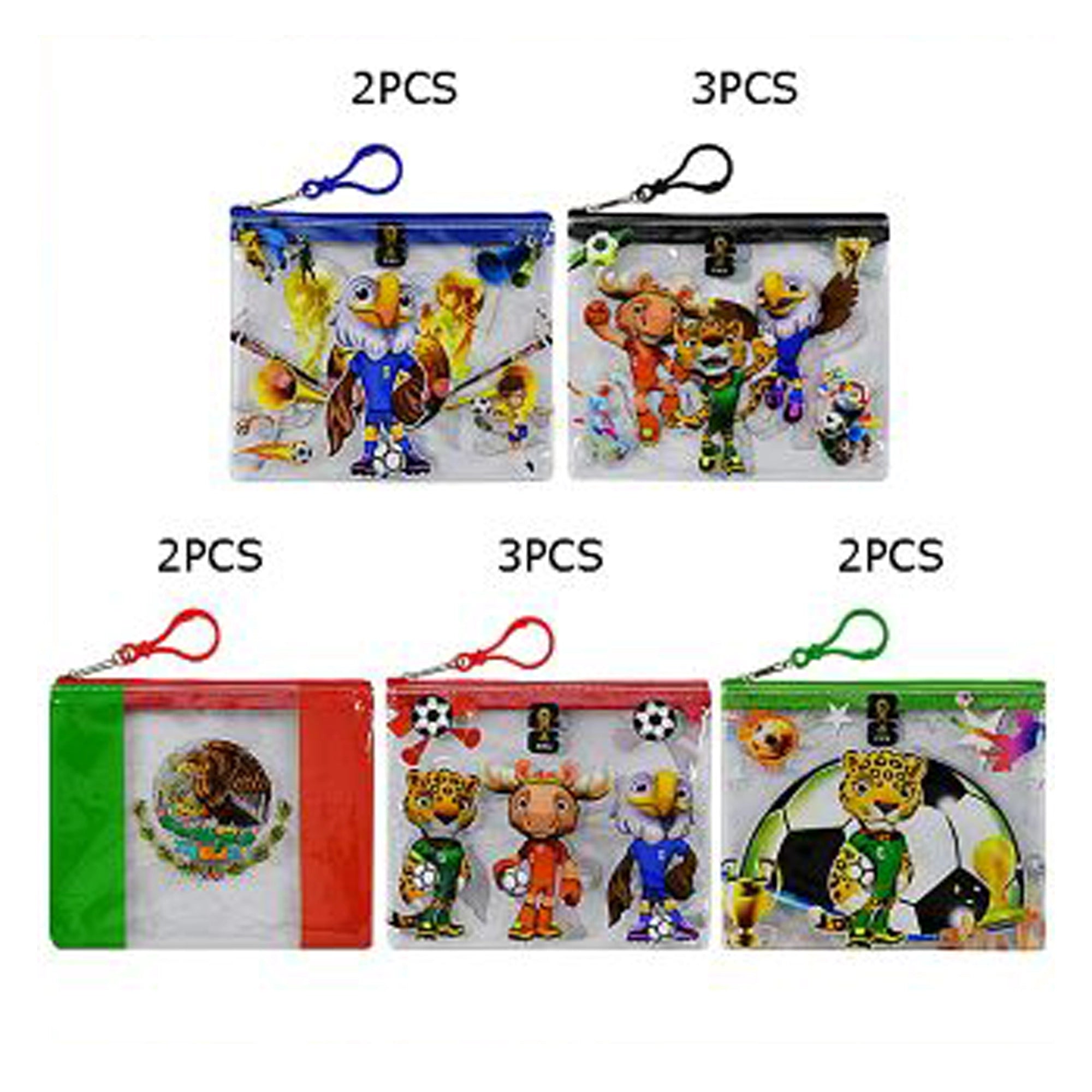 FIFA World Cup 26 Official Licensed Coin Purse & Stationary Pouch - Zakumi & Friends (KC-73434FI)