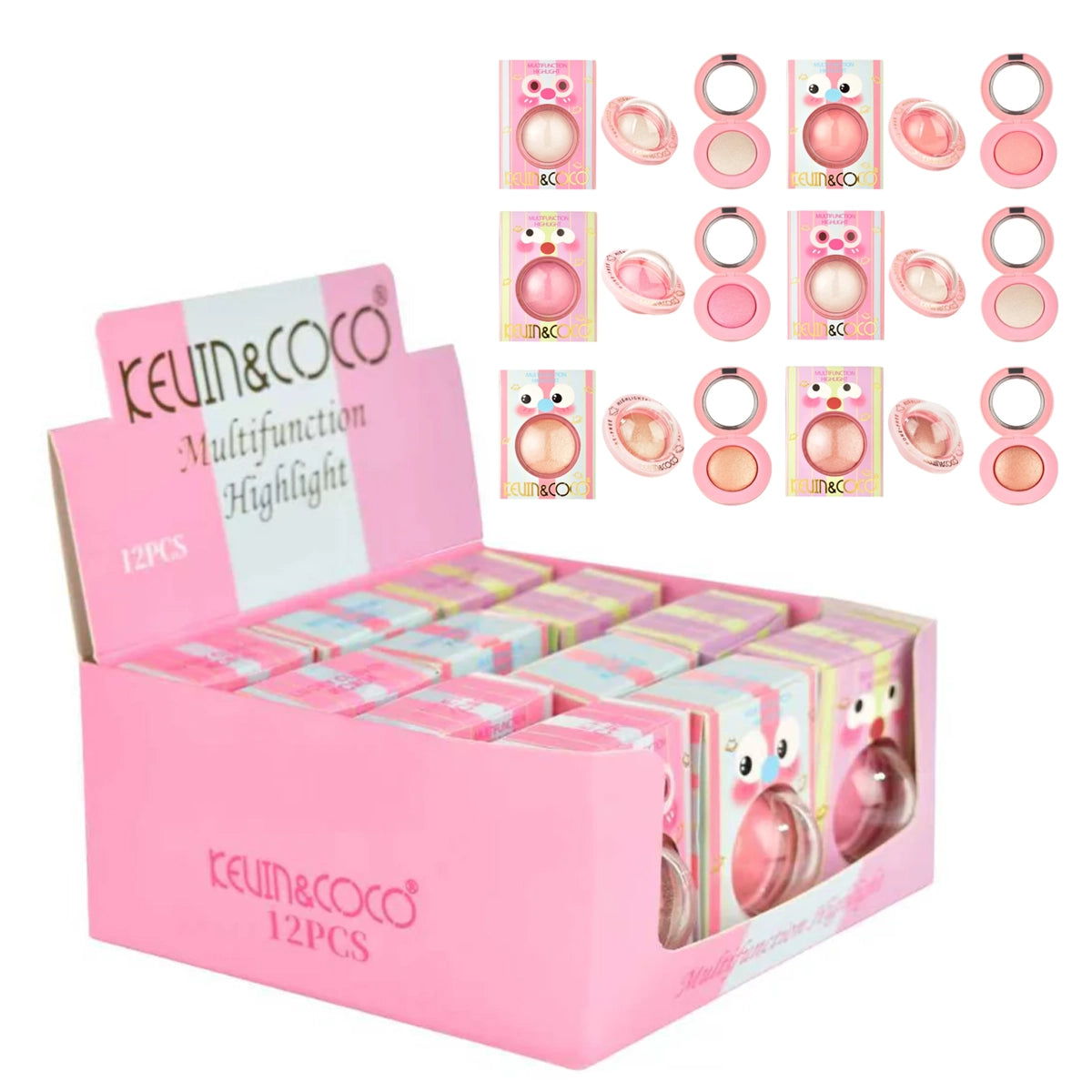 Kevin & Coco - Pet Planet Highlighter Powder-12 PCS