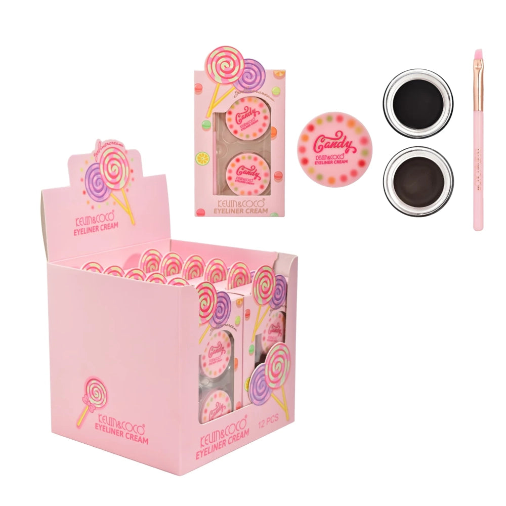 Kevin&Coco - Candy Glow Dream Eyeliner Jelly Duo BRW/BLK + Brush