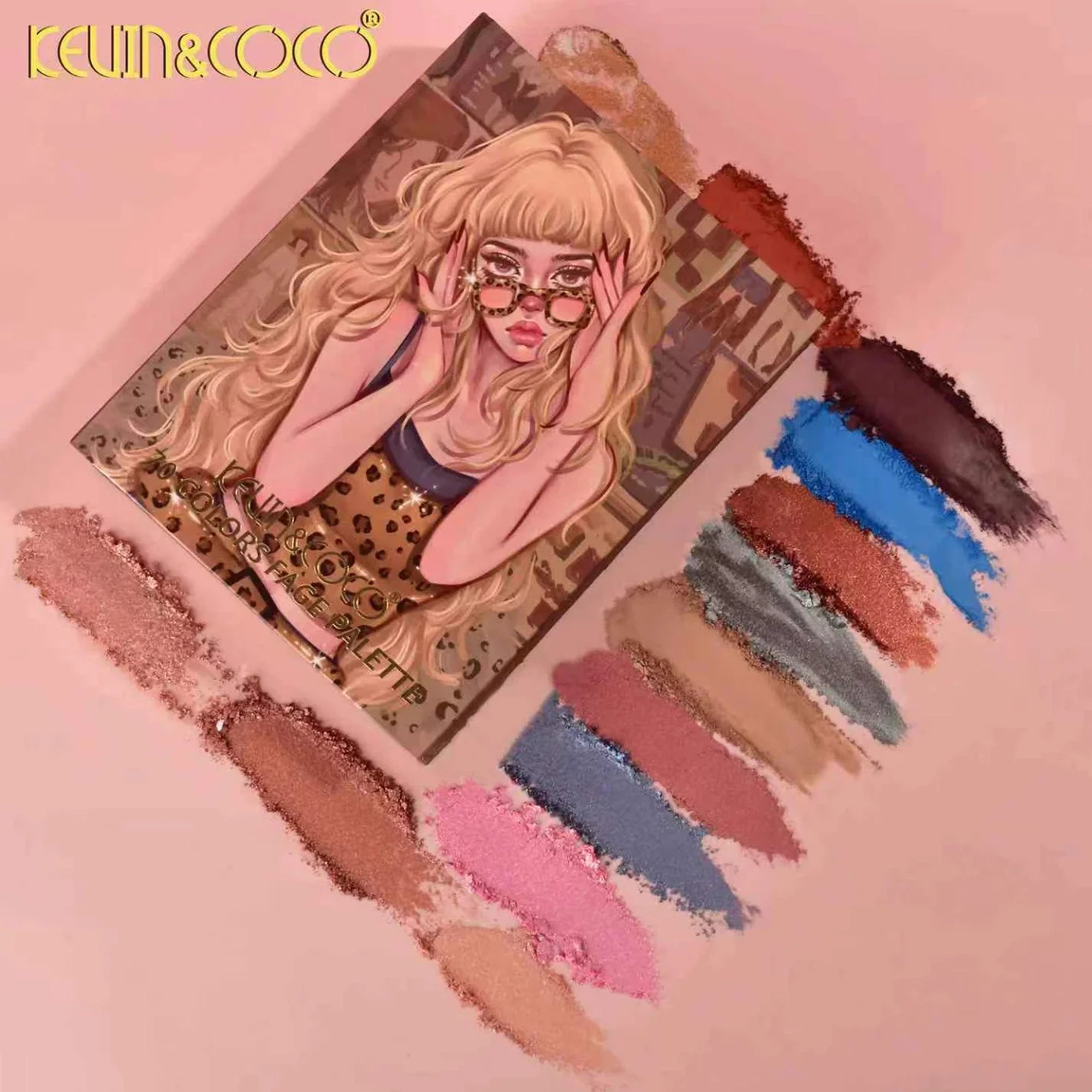 Kevin&Coco - 79-Color Leopard Girl 6-Layer All-in-One Glam Kit