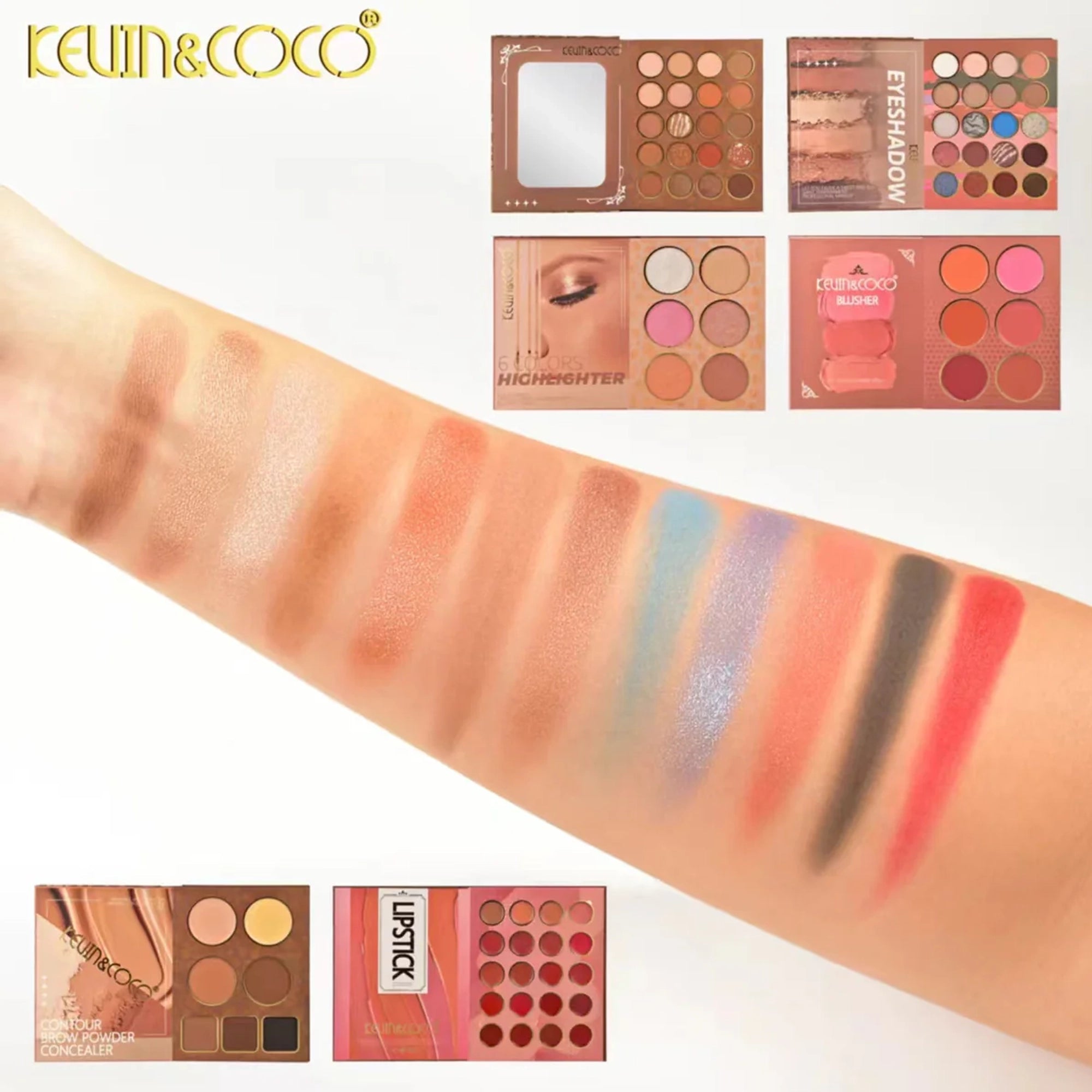 Kevin&Coco - 79-Color Leopard Girl 6-Layer All-in-One Glam Kit