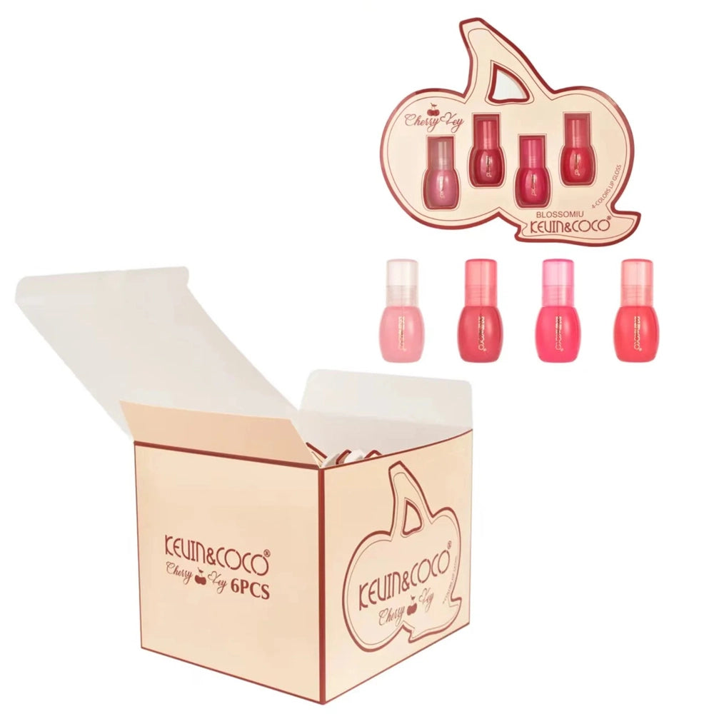 Kevin&Coco - Cherry 4pc Lipgloss Set