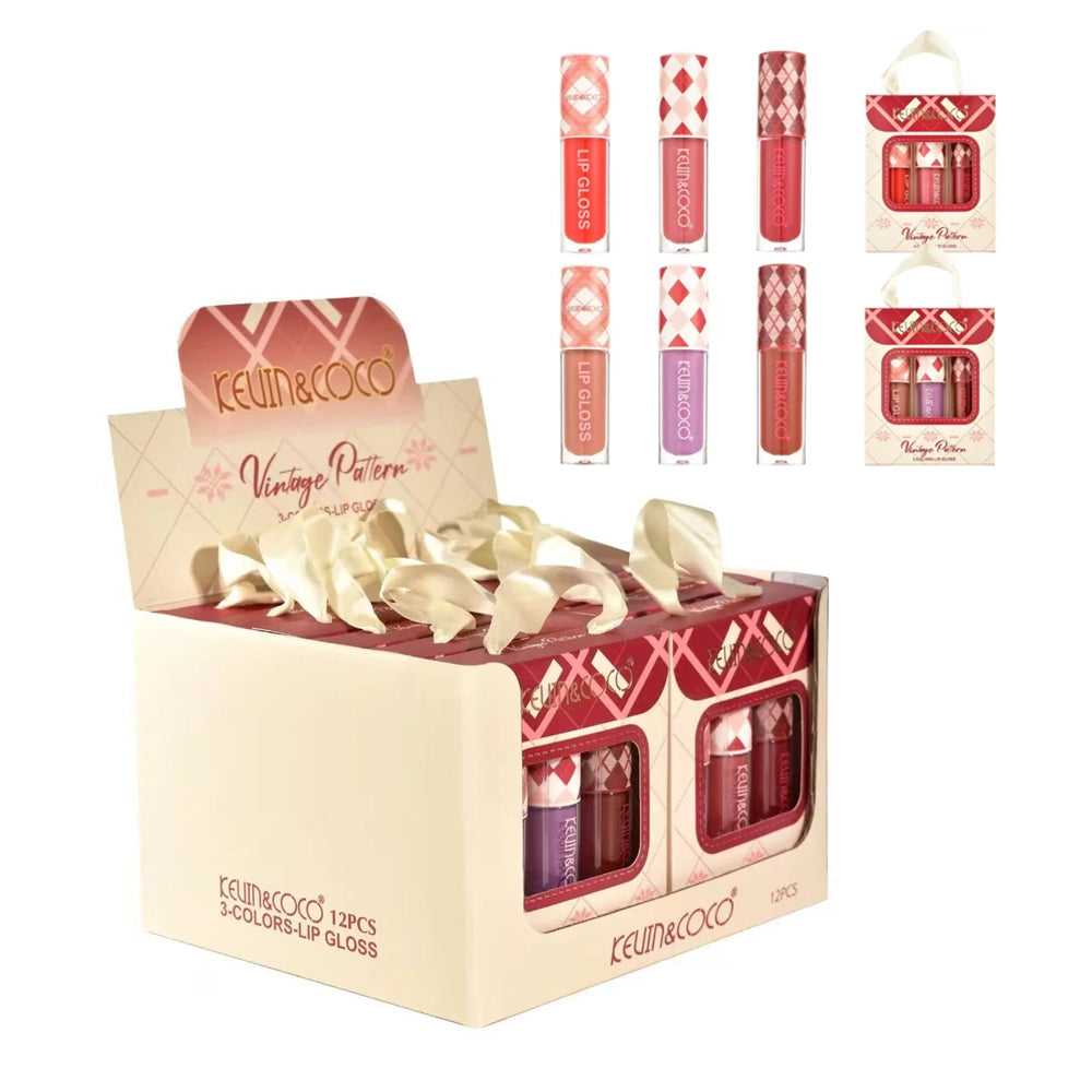 Kevin & Coco - Vintage Pattern Collection 3PC Lip GLoss