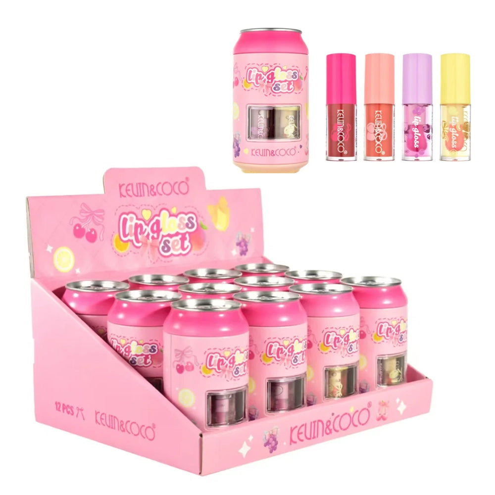 Kevin & Coco – Fruit Satin Lip Gloss 4-Piece Assortment