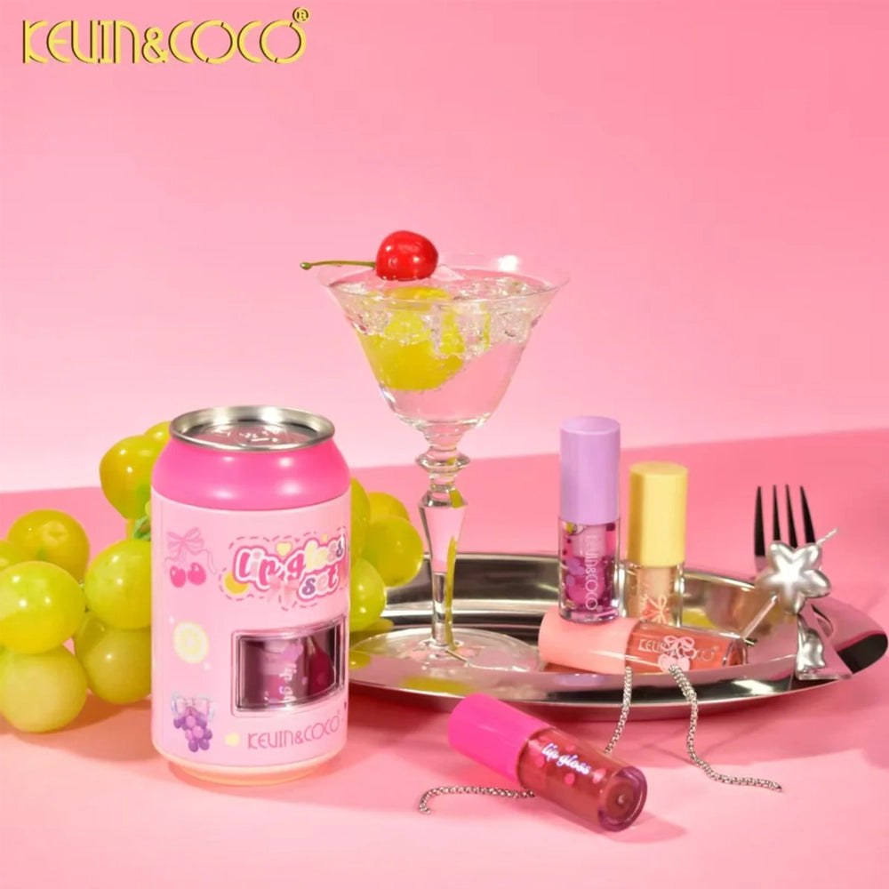 Kevin & Coco – Fruit Satin Lip Gloss 4-Piece Assortment