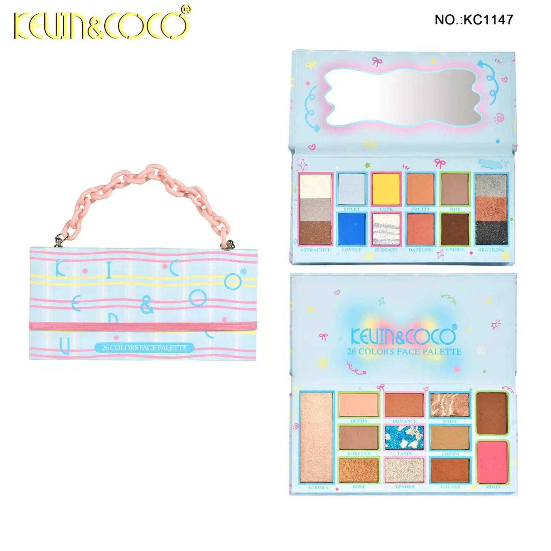 Kevin & Coco - 26 Colors Chain Face Palette Blue