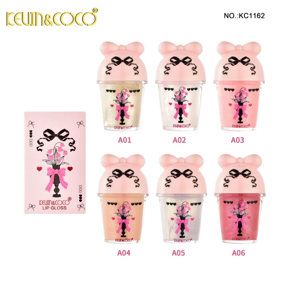 Kevin & Coco - Bow Flower Vase Lip Gloss