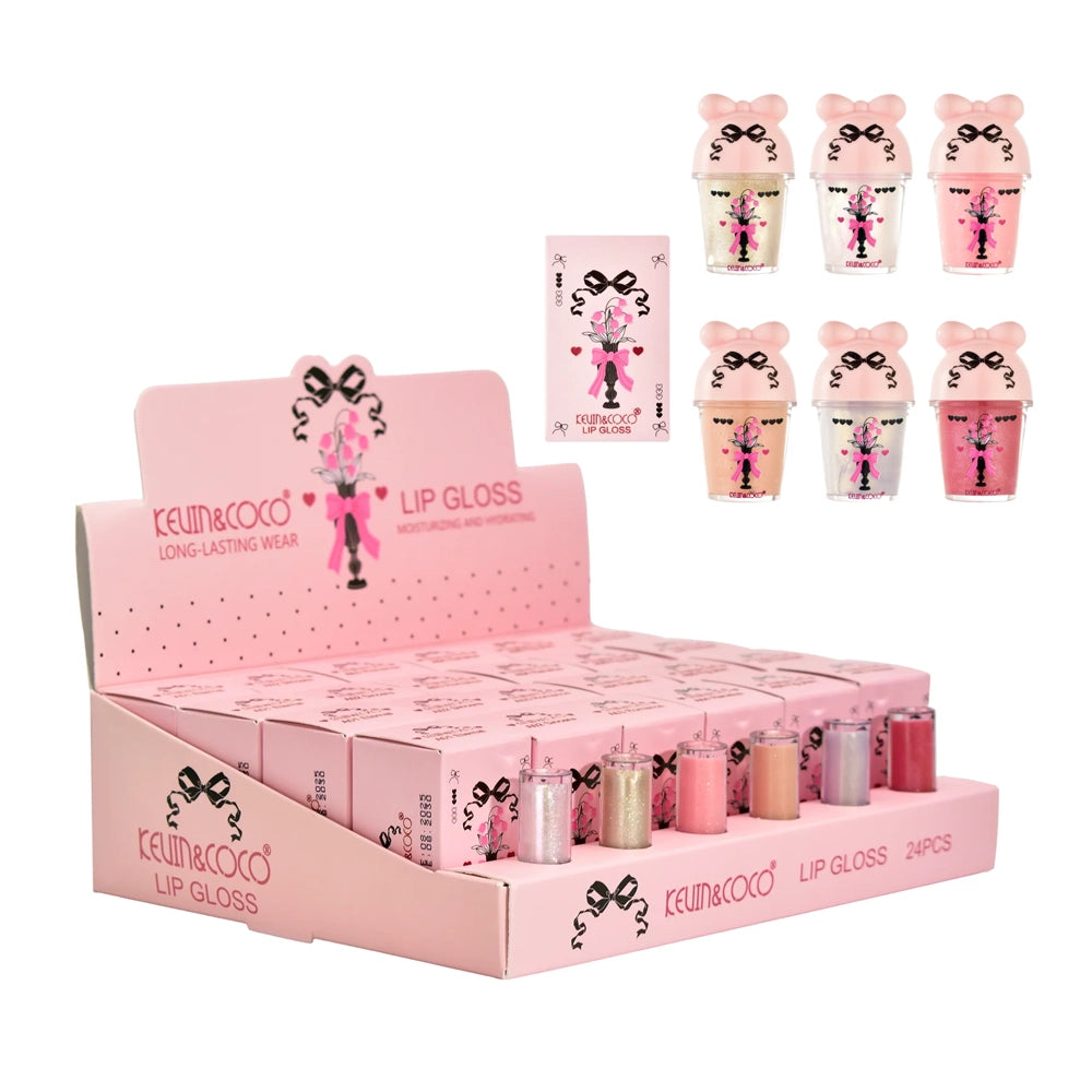 Kevin & Coco - Bow Flower Vase Lip Gloss