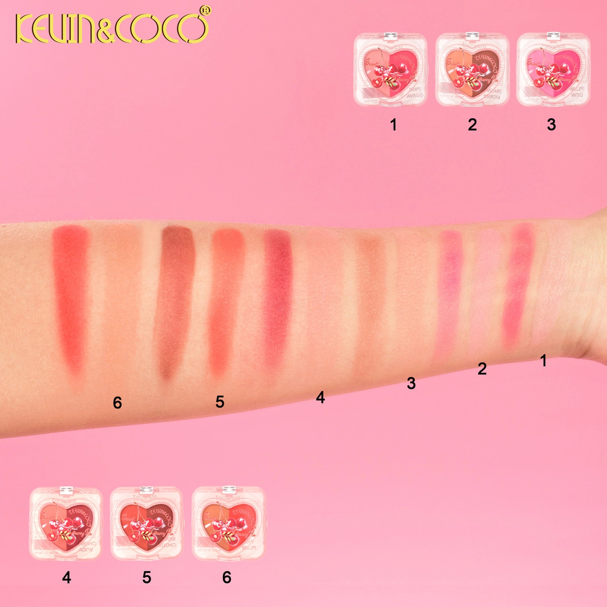 Kevin & Coco - Cherry Pie Duo Blush – 2-in-1 Buildable Powder Blush