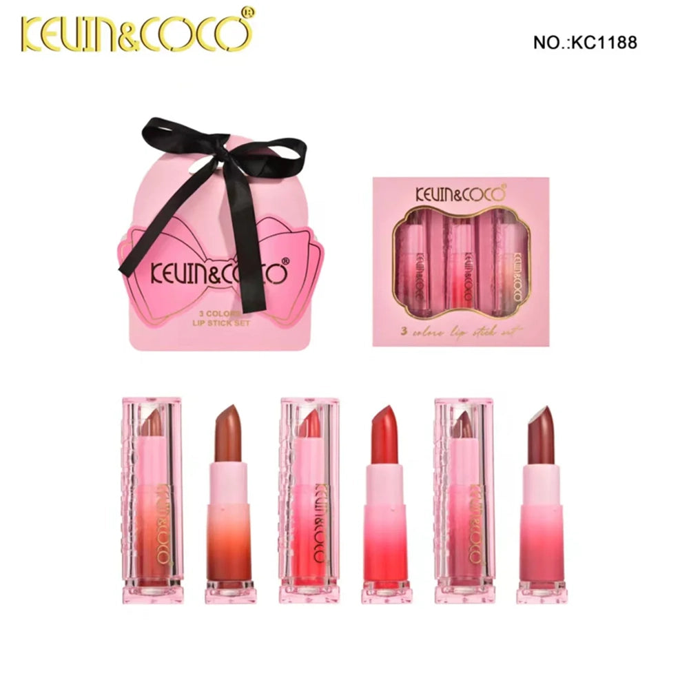 Kevin & Coco - Bow 3PC Lipstick Set