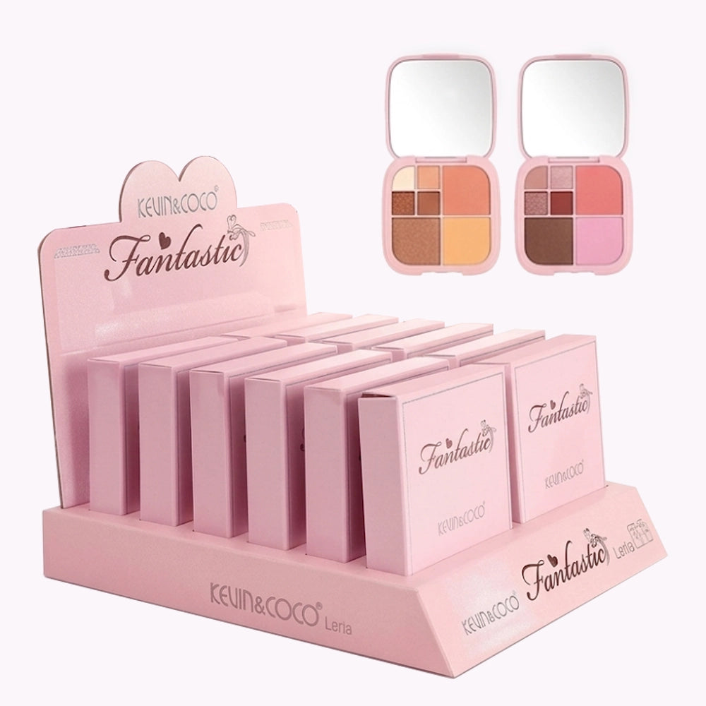 Kevin & Coco "Fantastic" All-In-One Makeup Palette (1-2) | 4-Shade Color Ways for Eyes, Cheeks & Face