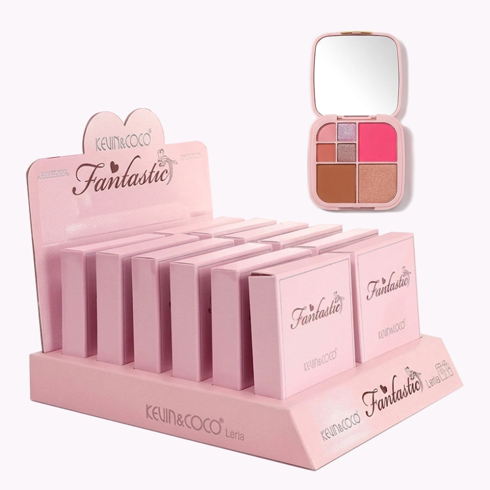 Kevin & Coco "Fantastic" All-In-One Makeup Palette | 4-Shade Color Ways for Eyes, Cheeks & Face