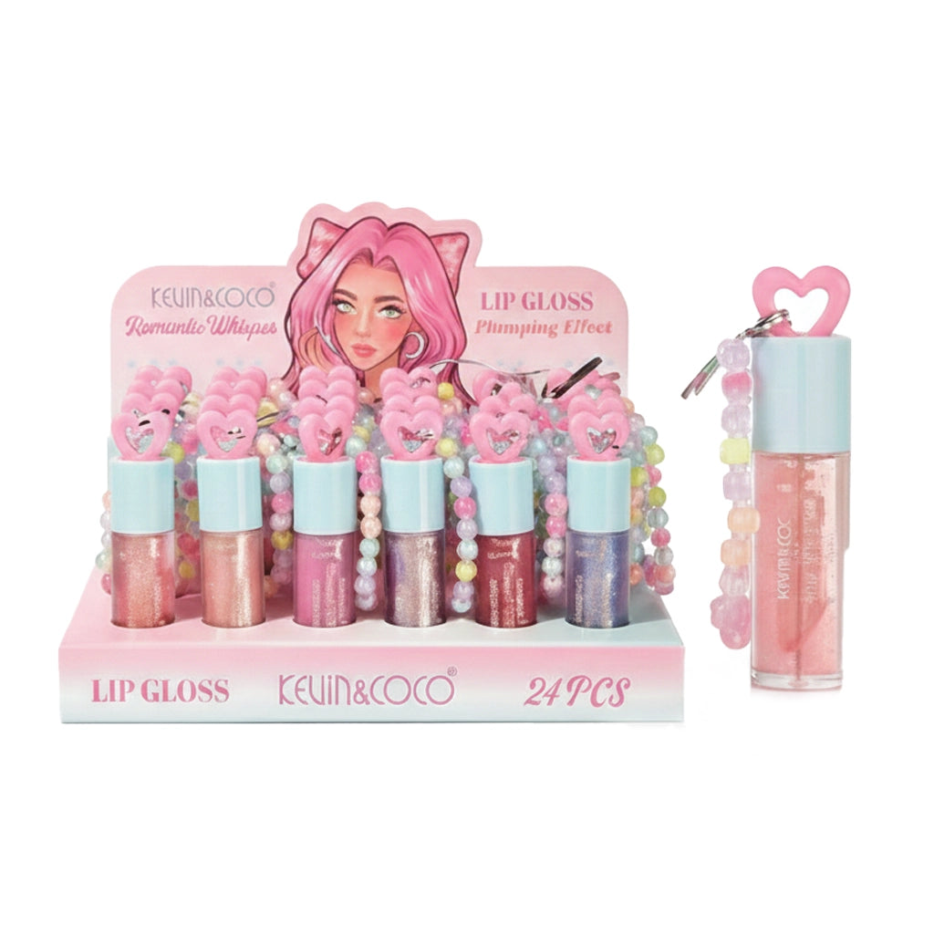 Kevin & Coco - Doll Romantic Whisper Lip Gloss – 24PCS Display Set