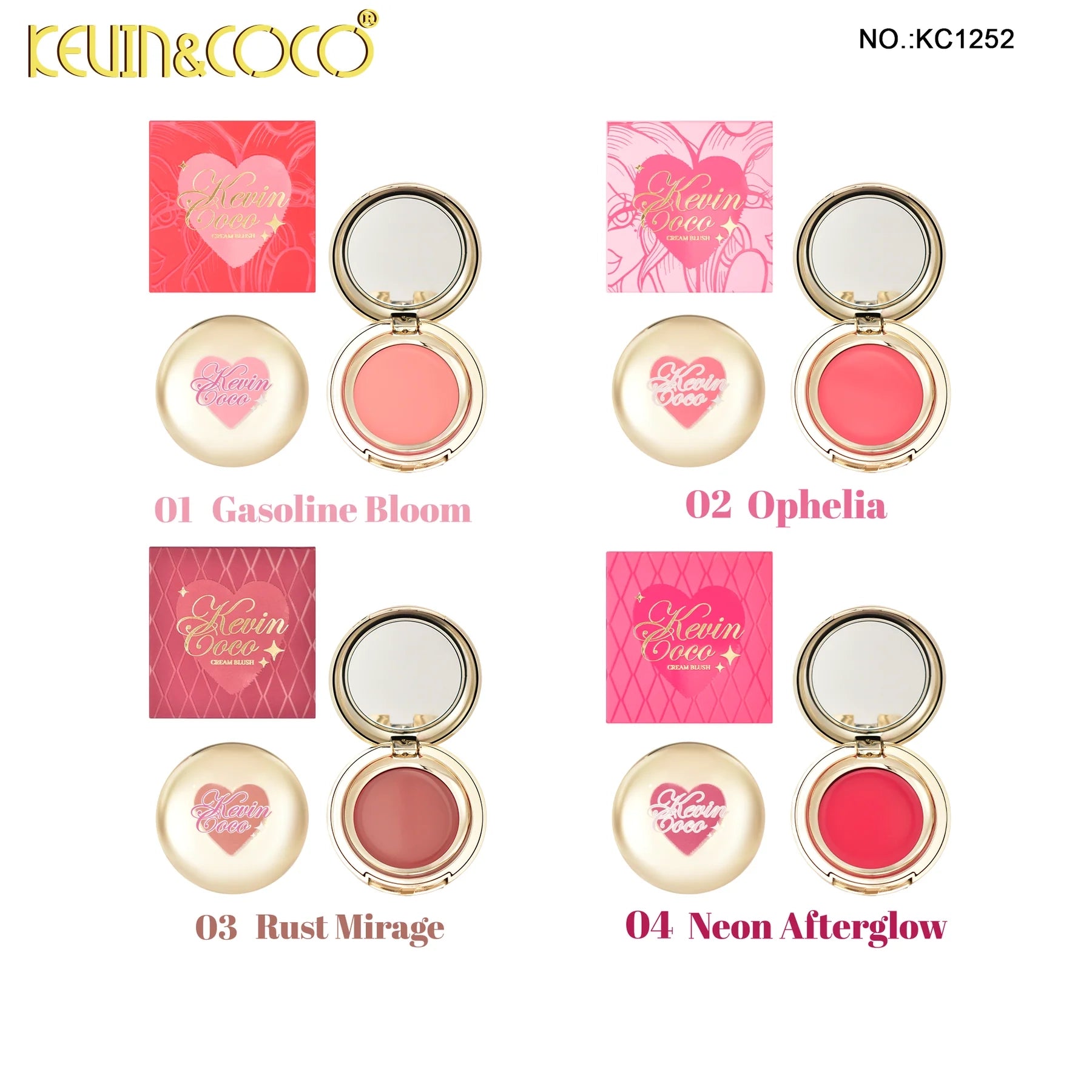 Kevin & Coco - Spotlight City Cream Blush-24PCS
