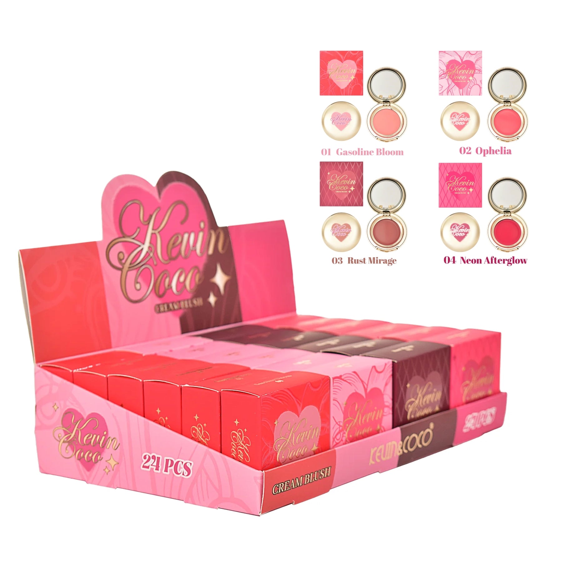 Kevin & Coco - Spotlight City Cream Blush-24PCS