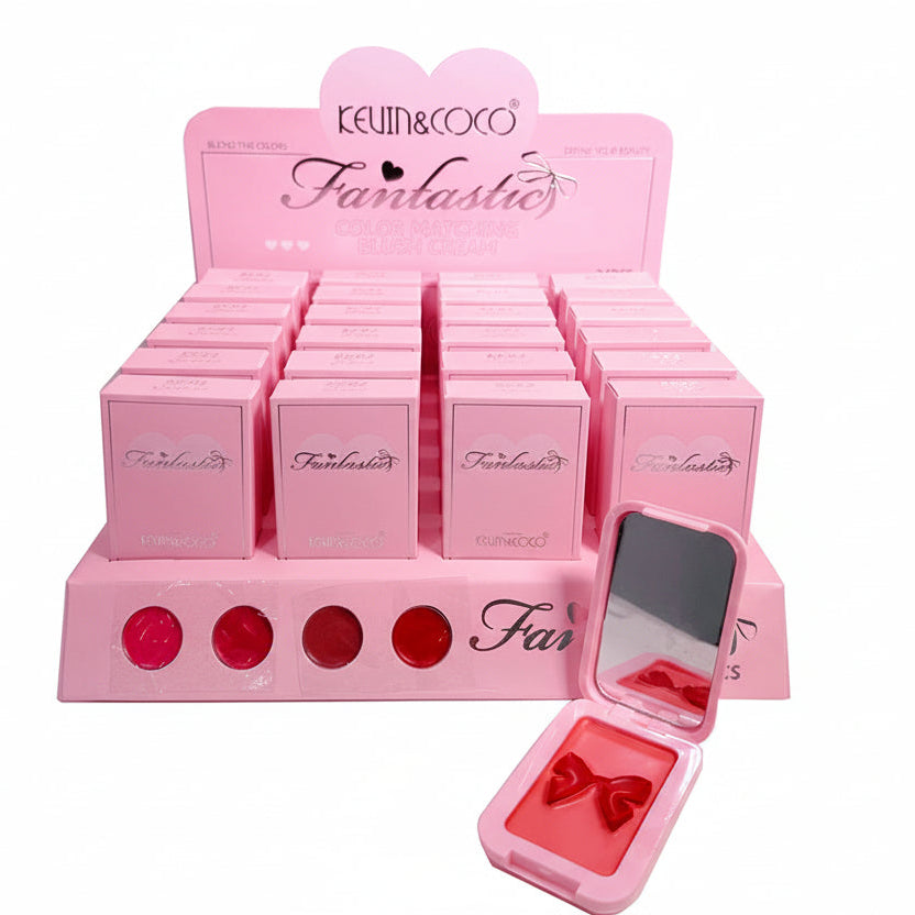 Kevin & Coco - "Fantastic" Color Matching Blush Cream - 3D Ribbon Bow Design