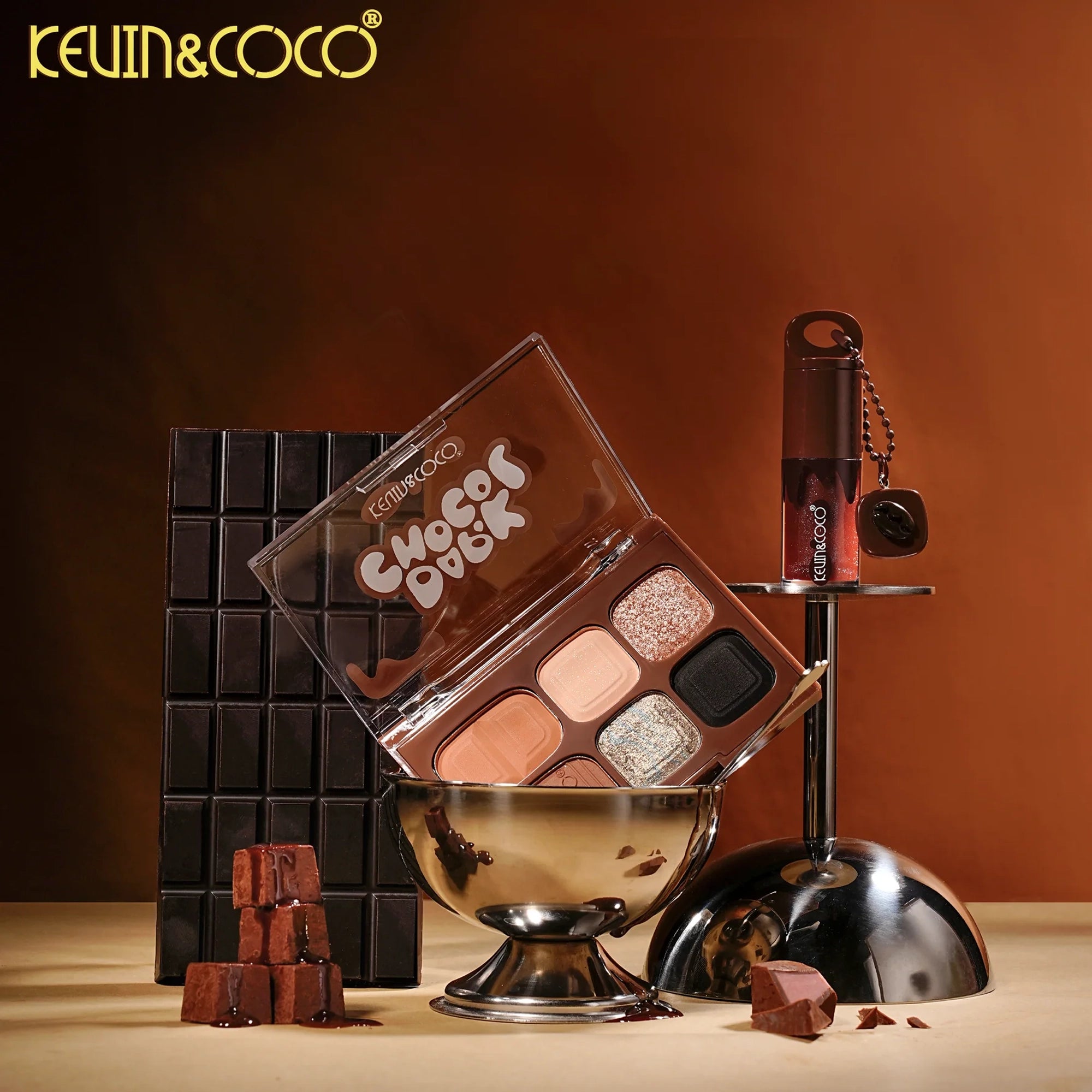Kevin&Coco - Qiaoqiao Dark Chocolate - Contour Powder & Contour Liquid Duo