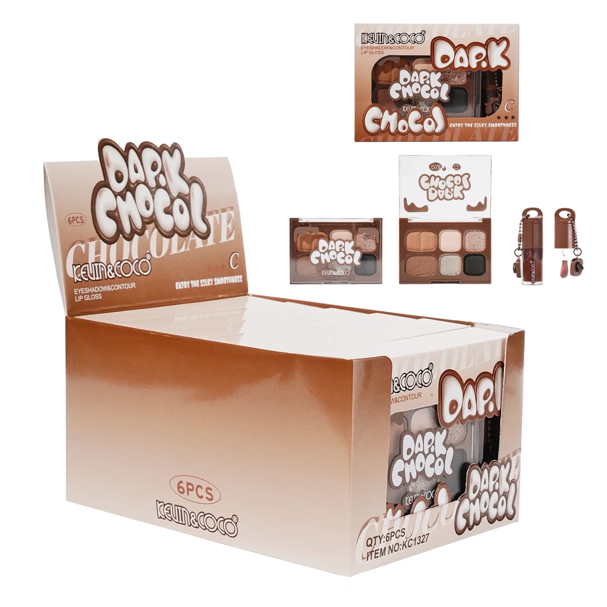 Kevin&Coco - Qiaoqiao Dark Chocolate - Contour Powder & Contour Liquid Duo