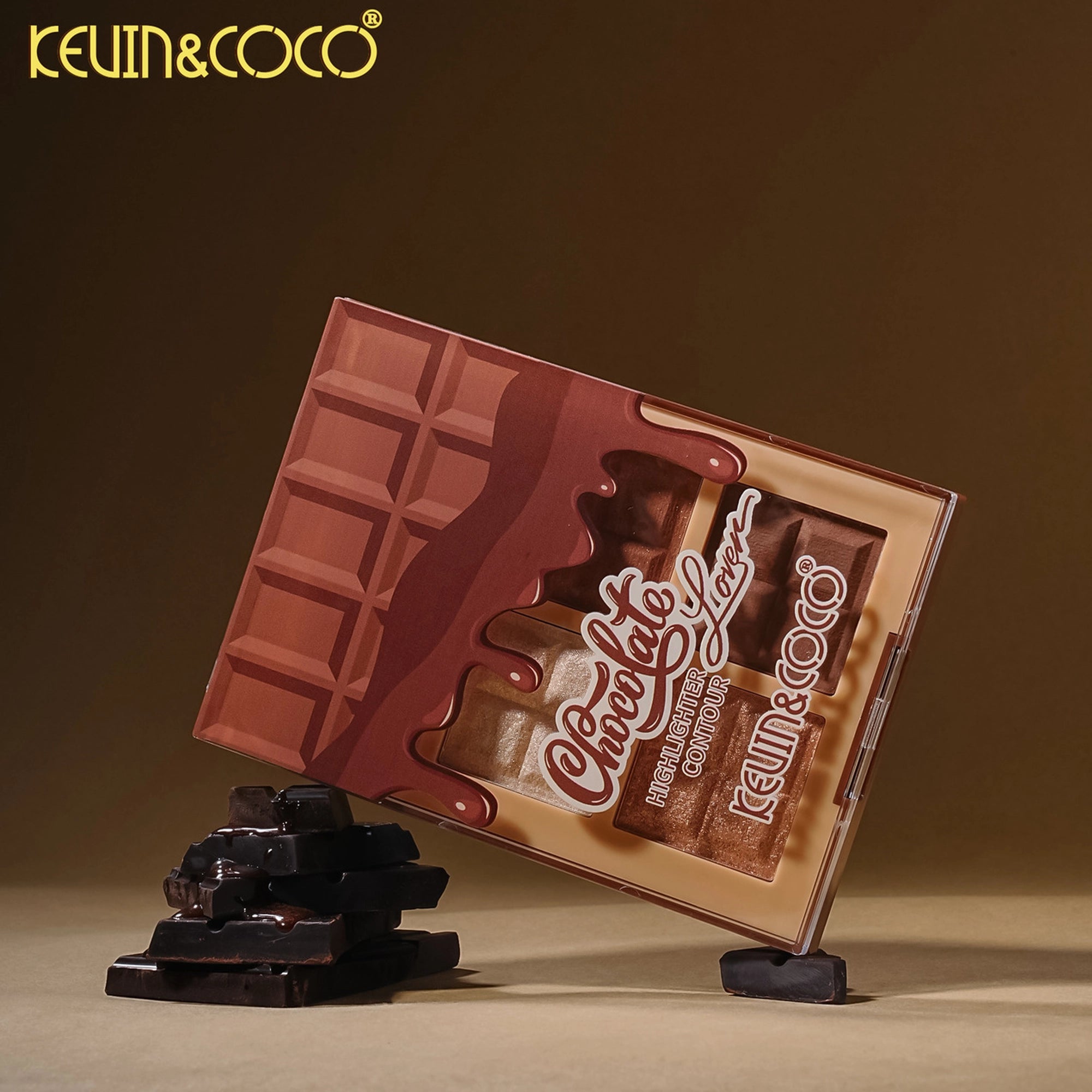 Kevin & Coco - Chocolate Lover Highlighter & Contour Palette (12-Piece Display Set)
