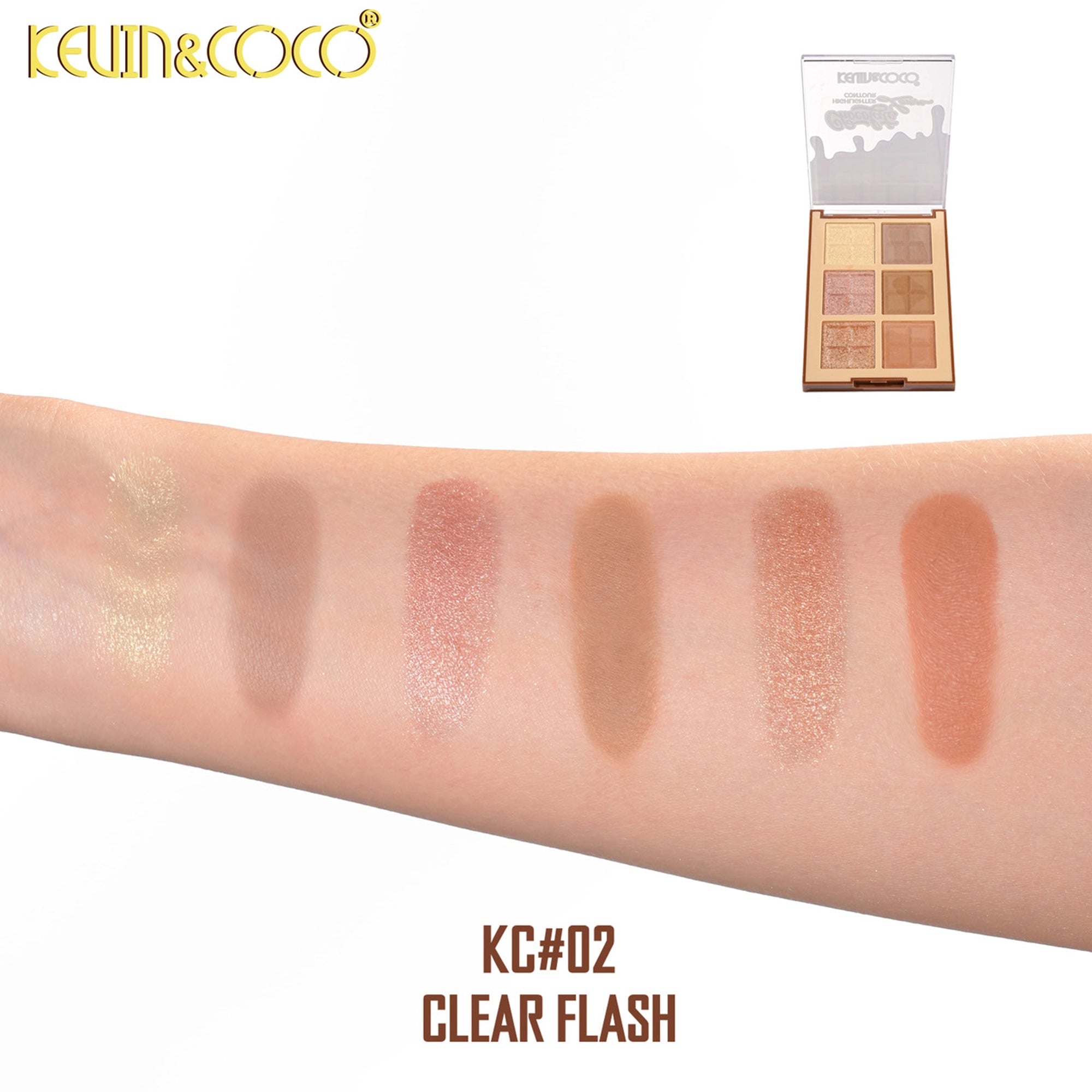 Kevin & Coco - Chocolate Lover Highlighter & Contour Palette (12-Piece Display Set)