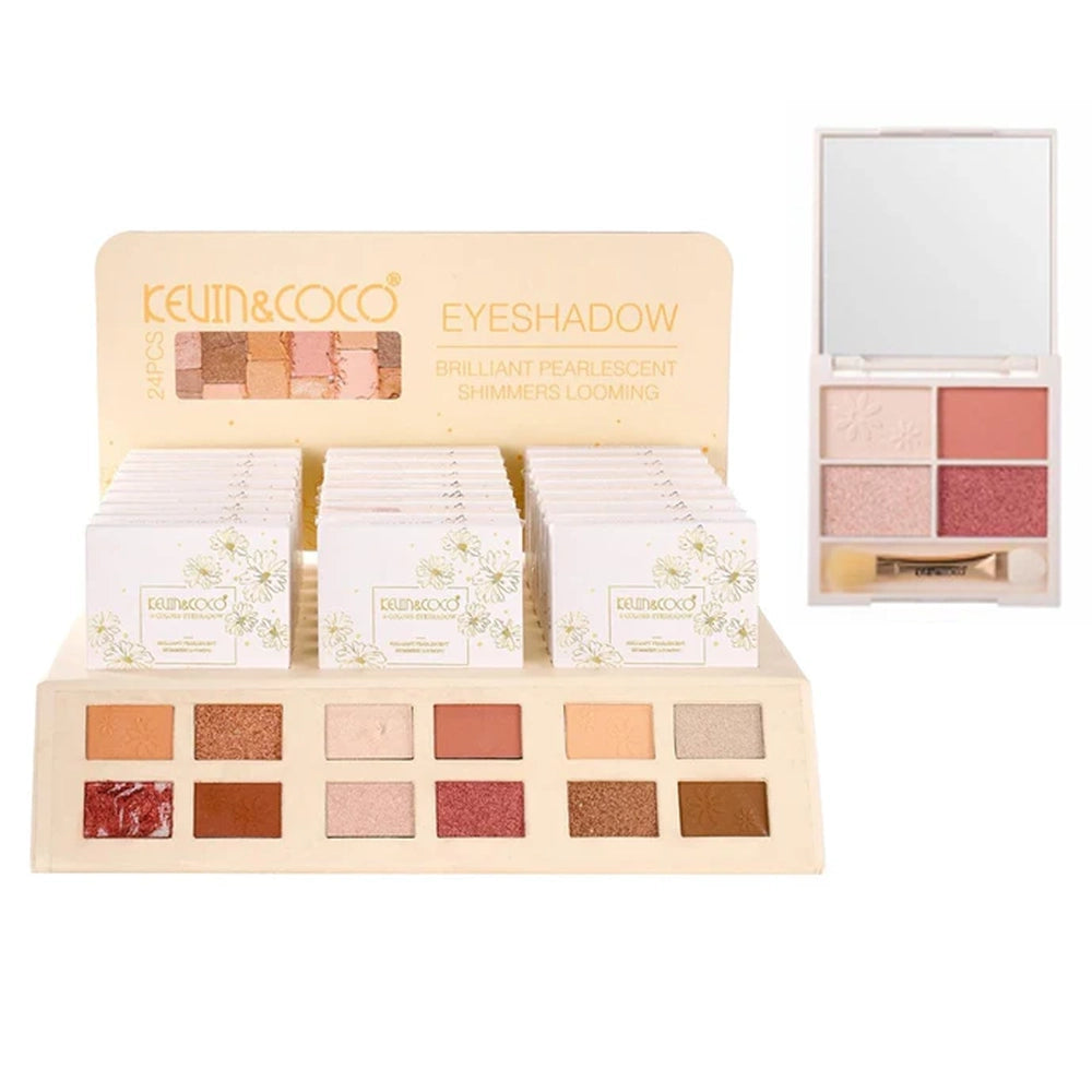 Kevin & Coco - Brilliant Pearlescent 12-Color Eyeshadow Palette Display (24Pcs)