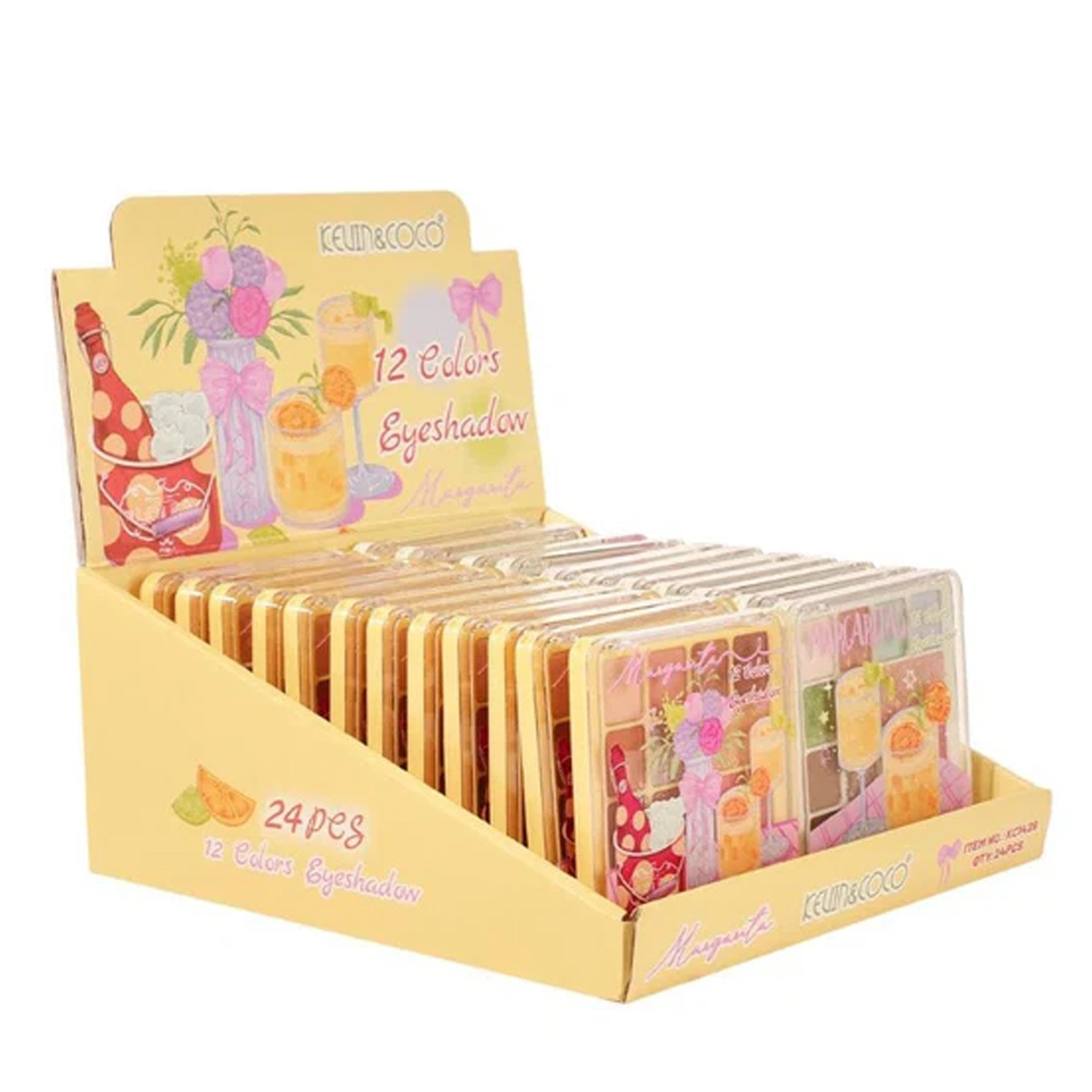 Kevin & Coco - "Margarita" 12-Color Eyeshadow Palette Display Set