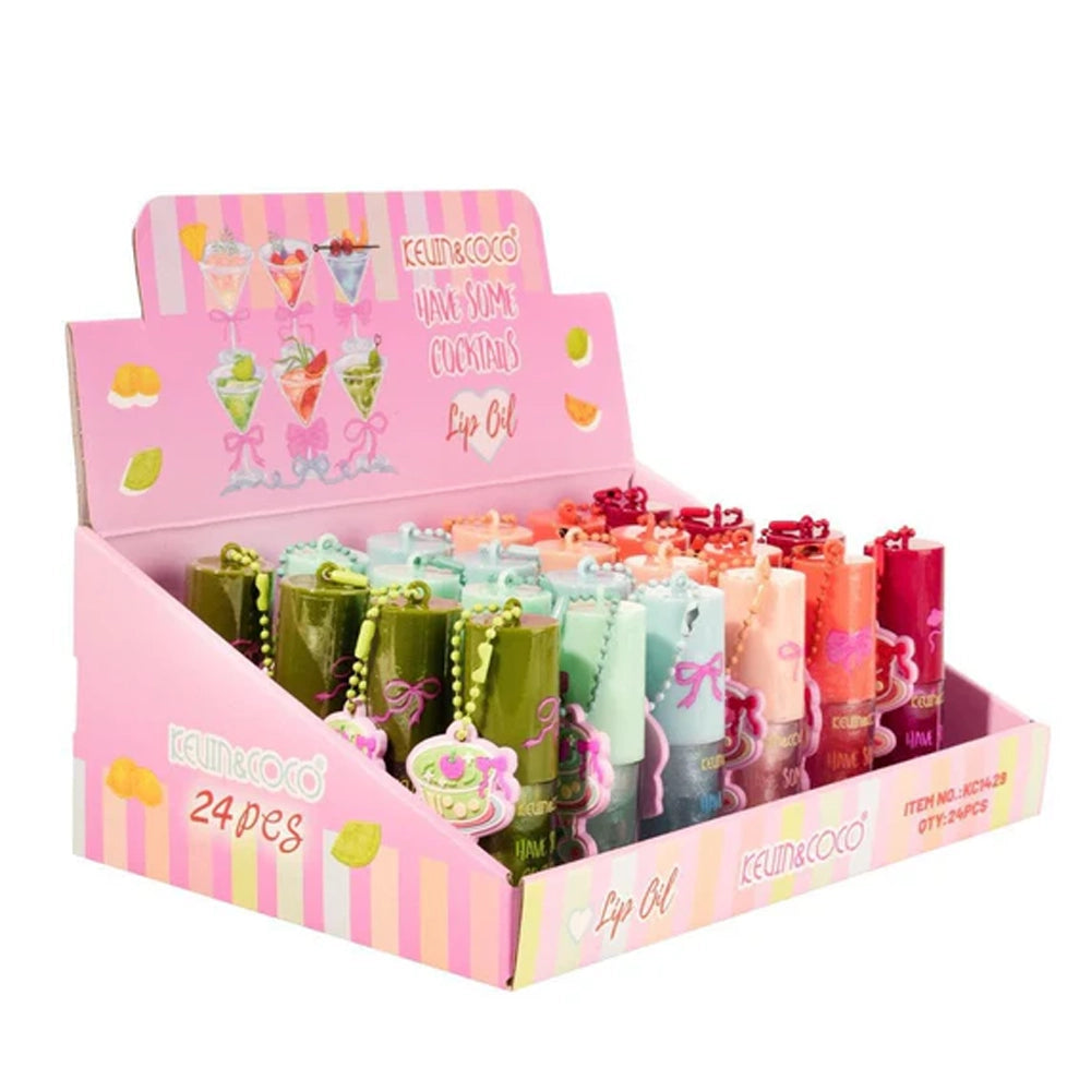 Kevin & Coco "Have Some Cocktails" Hydrating Lip Oil Set – 24pc Display