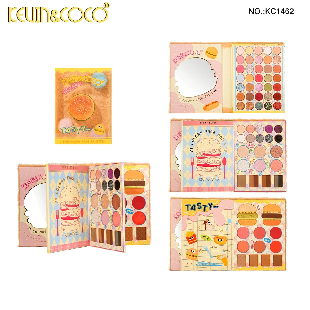 Kevin & Coco - Hamburger Plush Palette Squishy Stress Relief Makeup Palette