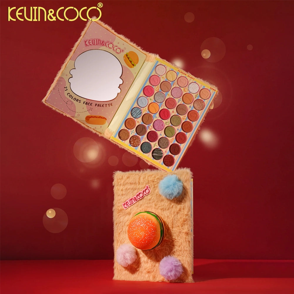 Kevin & Coco - Hamburger Plush Palette Squishy Stress Relief Makeup Palette
