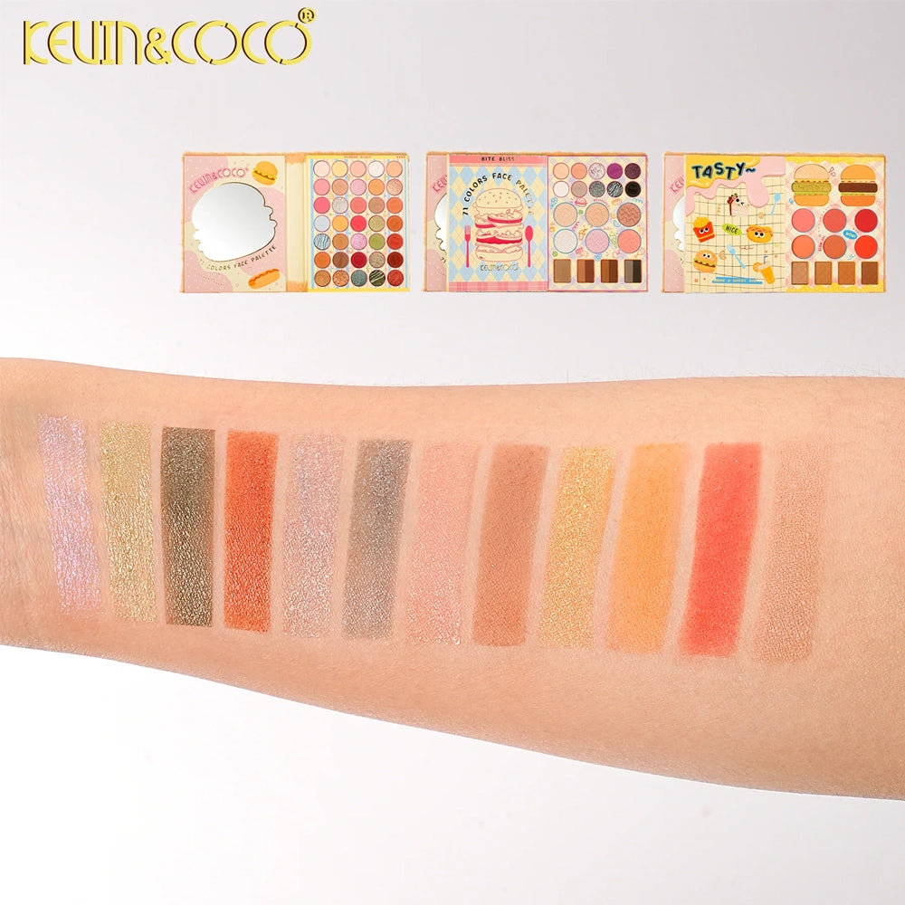 Kevin & Coco - Hamburger Plush Palette Squishy Stress Relief Makeup Palette