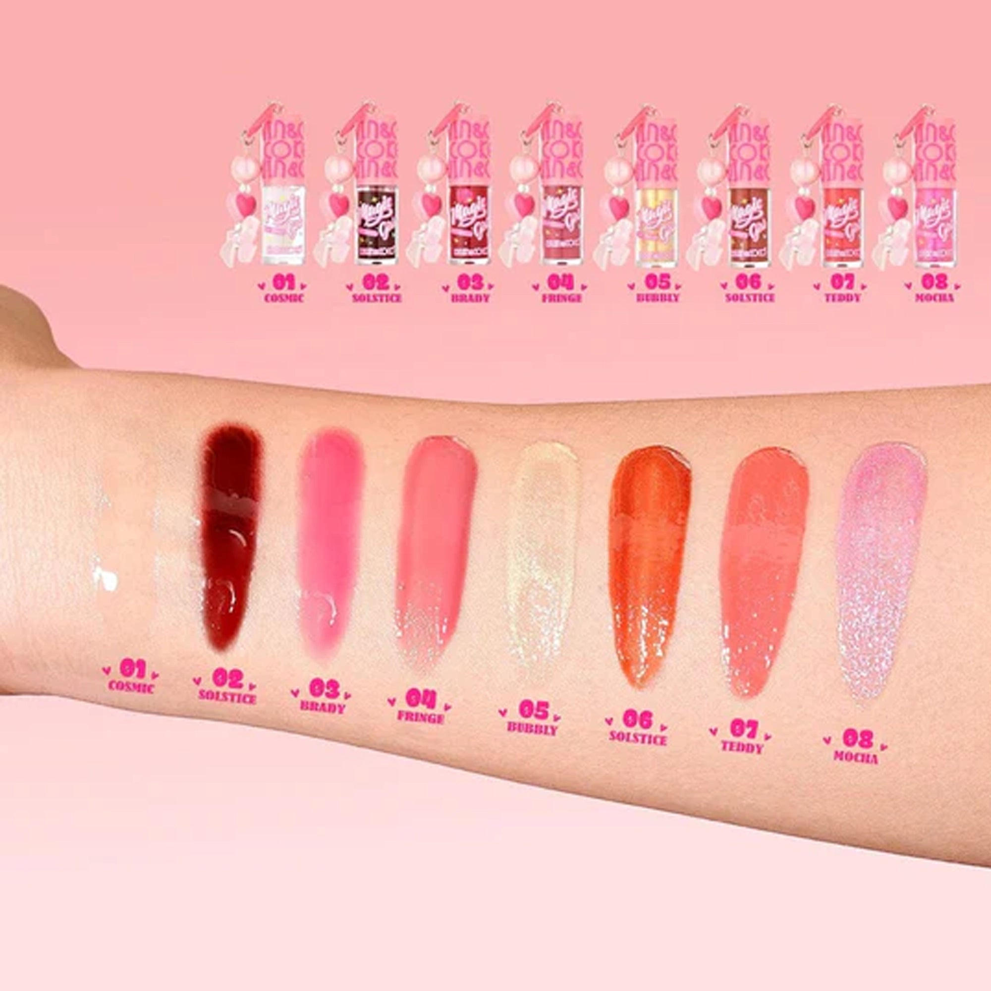 Kevin & Coco - "Magic Girl" Keychain Lip Gloss Set - 24pcs
