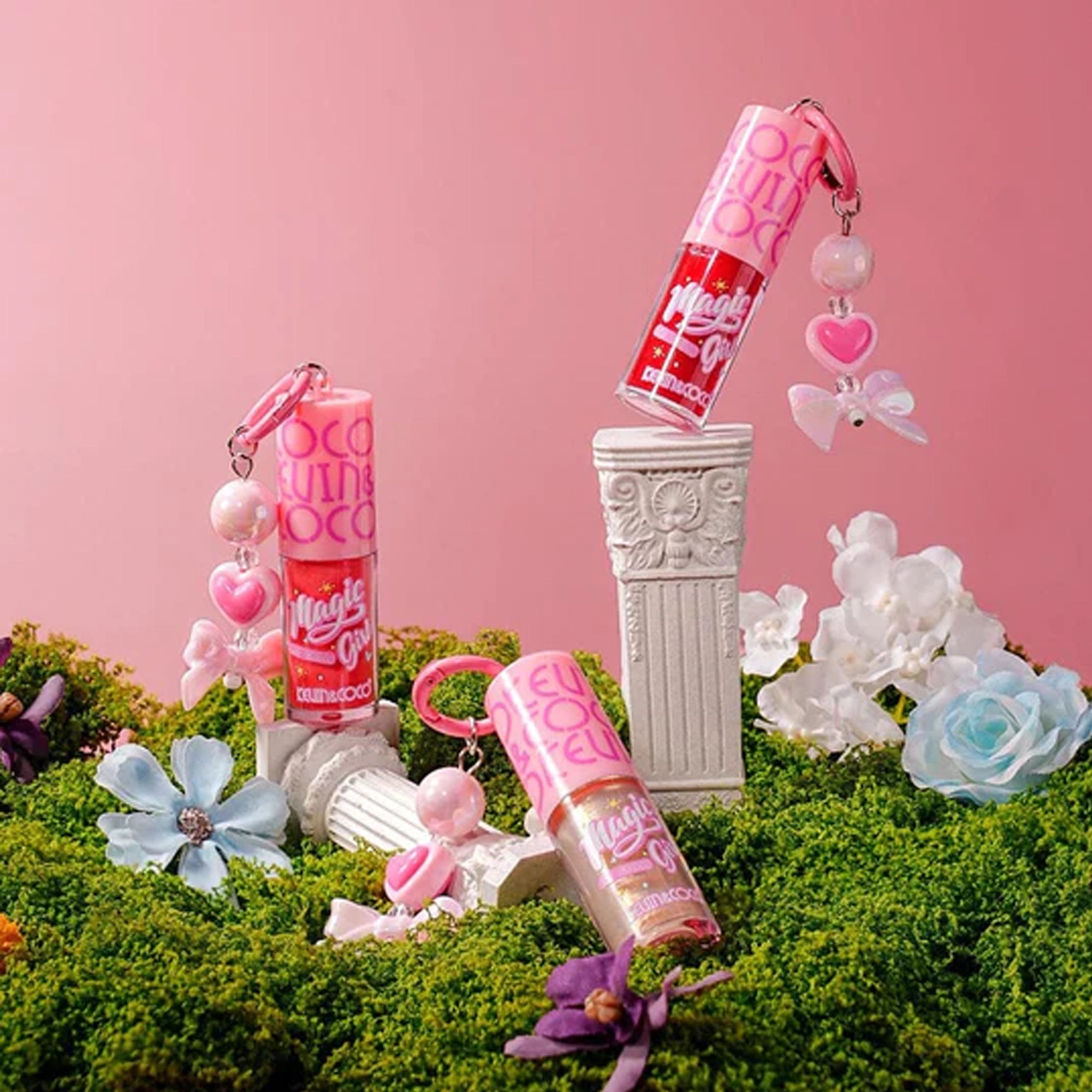 Kevin & Coco - "Magic Girl" Keychain Lip Gloss Set - 24pcs