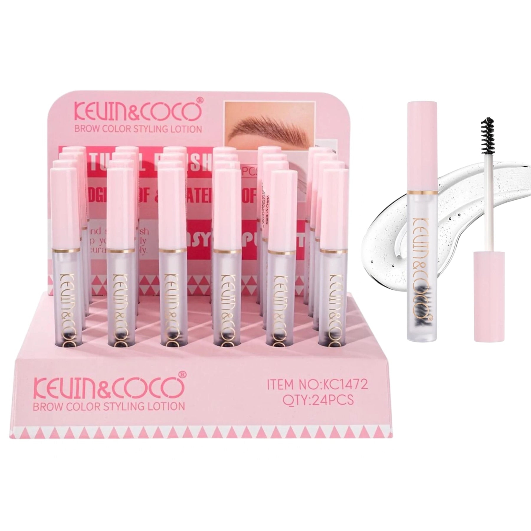 Kevin & Coco Professional Brow Color Styling Lotion – 24pc Wholesale Display Set