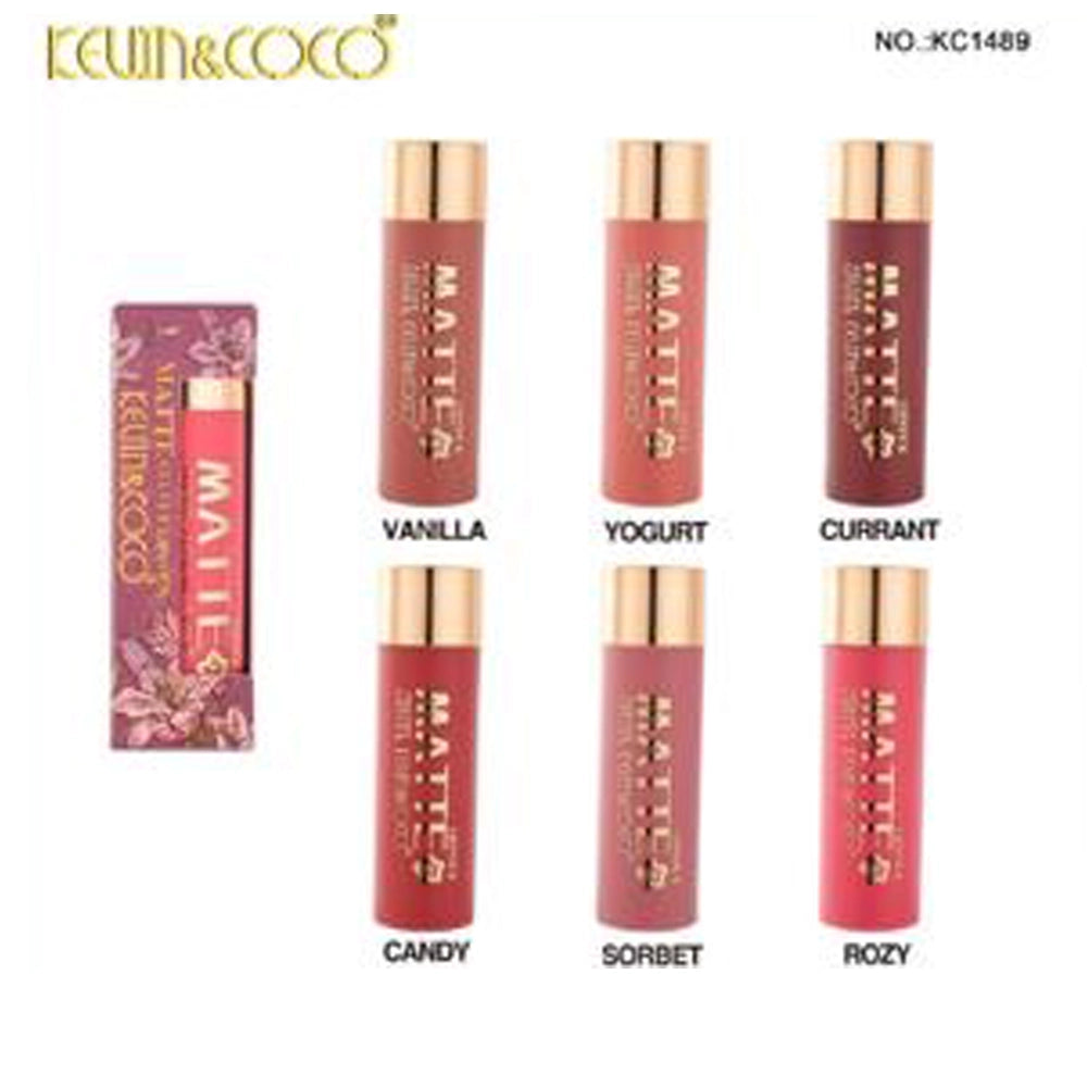 Kevin & Coco - Pink Flowers Velvet Lipstick – 24PC Display Set