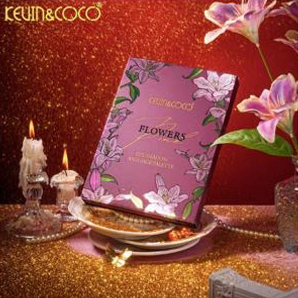 Kevin & Coco - Pink Flowers Eyeshadow Palette (6PC Display Set)