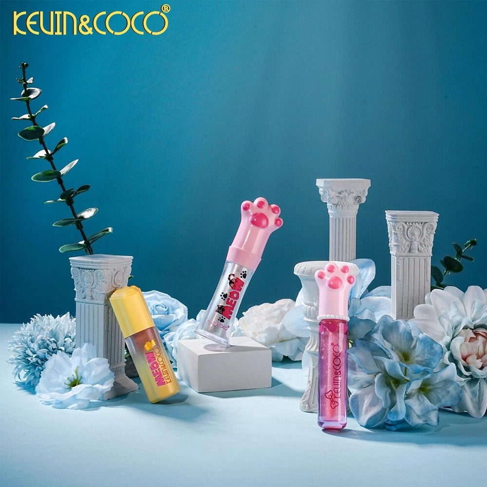 Kevin & Coco - MEOW Makeup Gift Set - Complete 6-Piece Cat-Themed Beauty Vault for Face, Eyes, & Lips