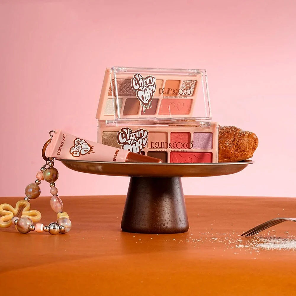 Kevin & Coco - LOVE IS IN THE AIR 8 Color Palette & Lip Gloss Set