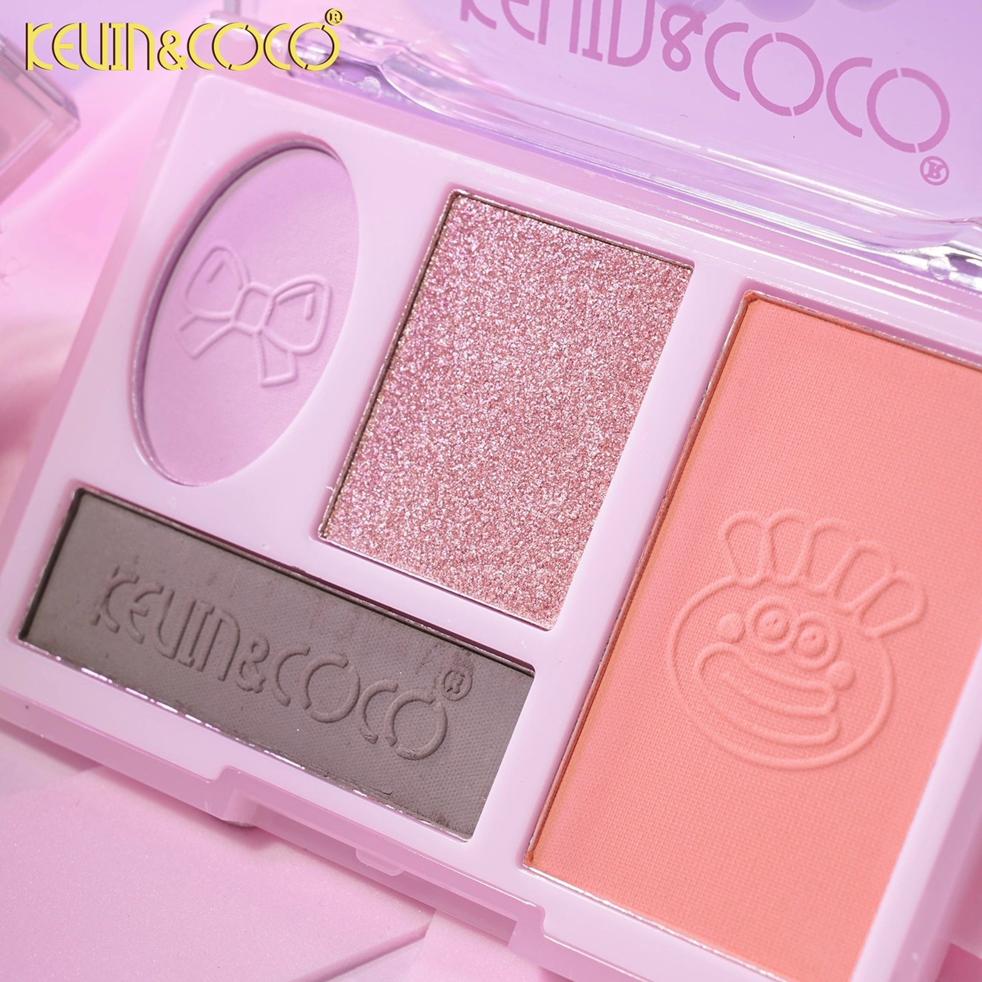 Kevin & Coco - Rainbow Twisty Braid Eyeshadow & Blush Palette Set - Purple
