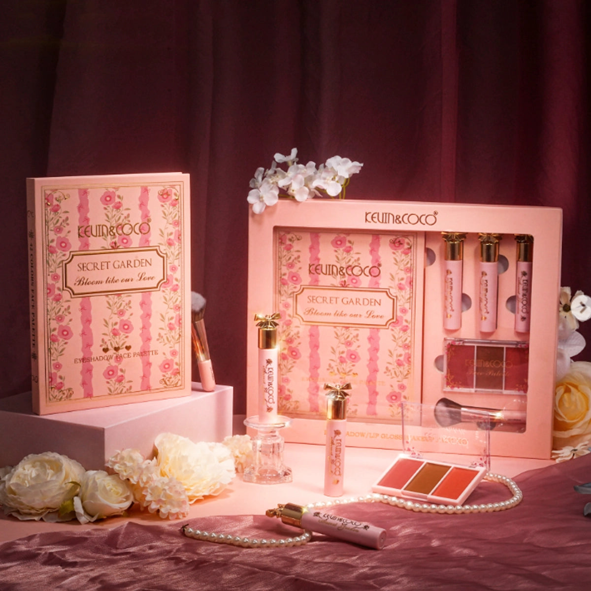 Kevin & Coco - Secret Garden Makeup Set: Eyeshadow, Blush & Lip Gloss