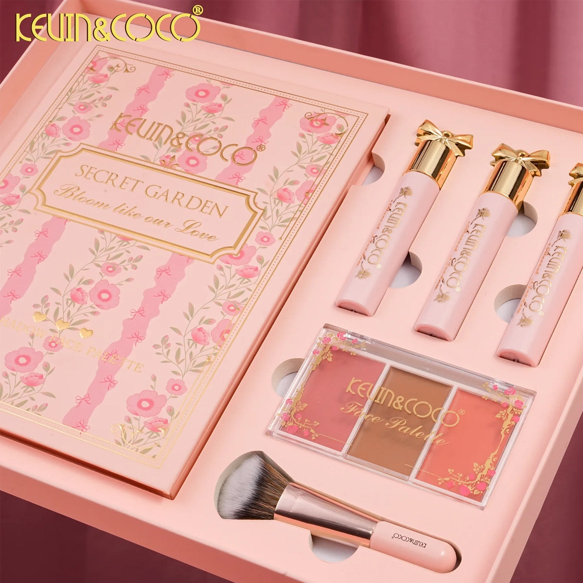 Kevin & Coco - Secret Garden Makeup Set: Eyeshadow, Blush & Lip Gloss