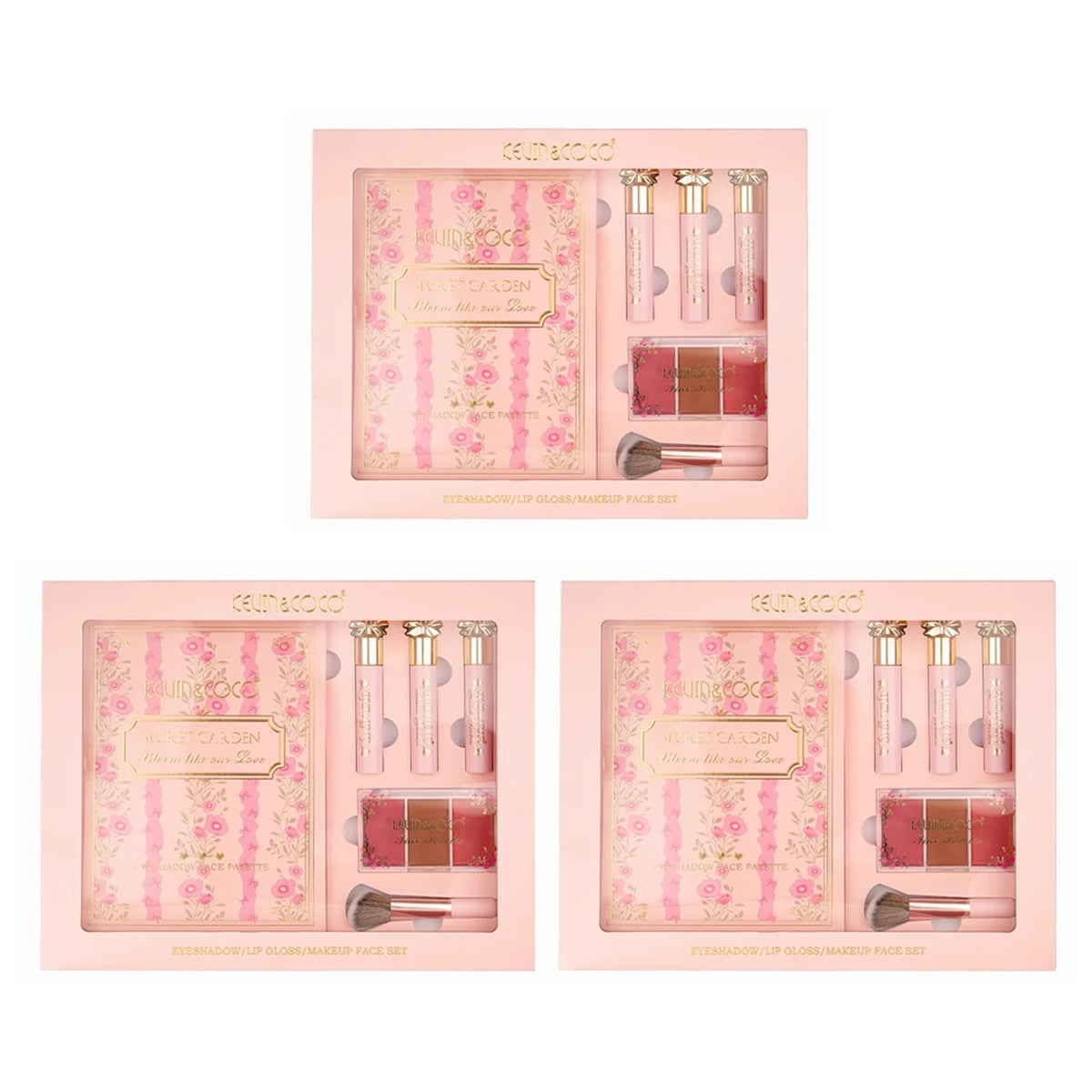 Kevin & Coco - Secret Garden Makeup Set: Eyeshadow, Blush & Lip Gloss