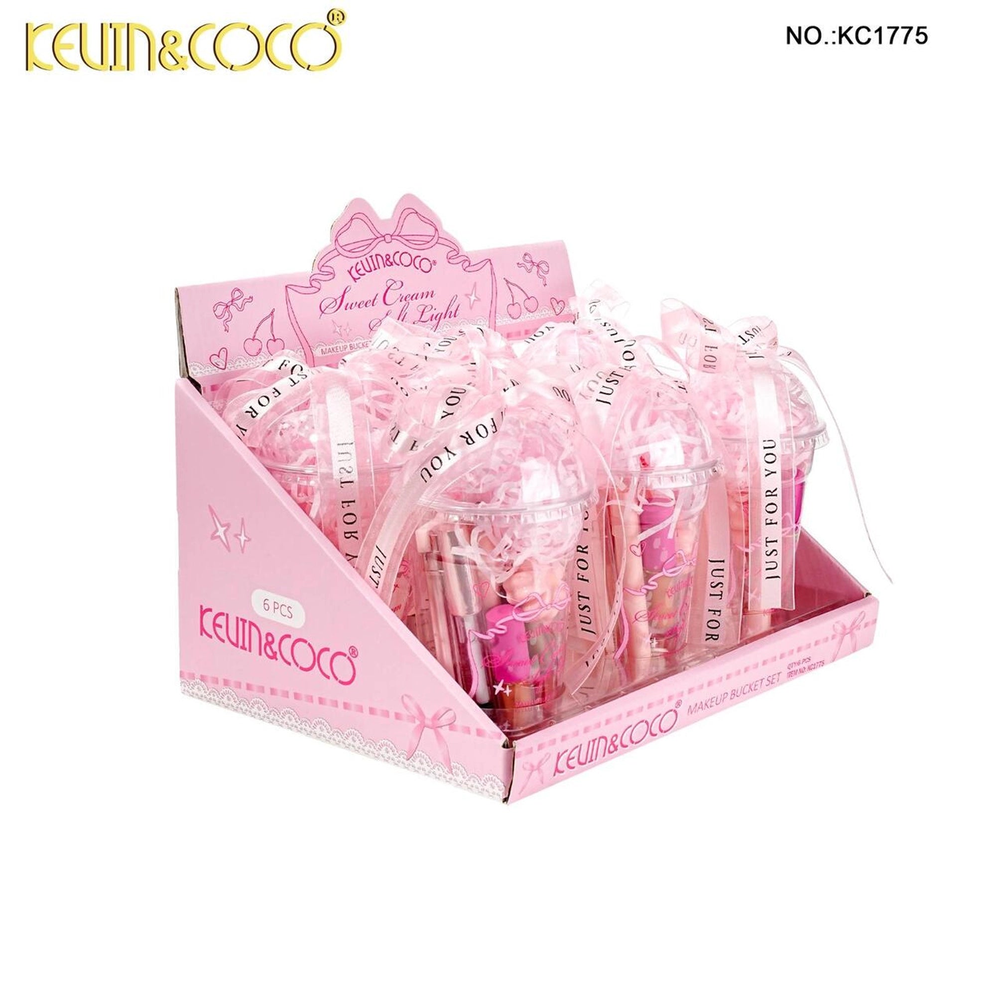 Kevin & Coco - Sweet Cream Soft Light Makeup Bucket Set 6pk